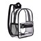 Clear Backpack for Stadium Events, 12x11x4.5 Inch Small Clear Backpack for Concert Festival Sports Outdoor - Black